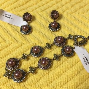 Earrings and matching bracelet